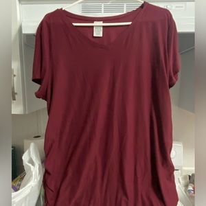 Maroon True and Time shirt maternity